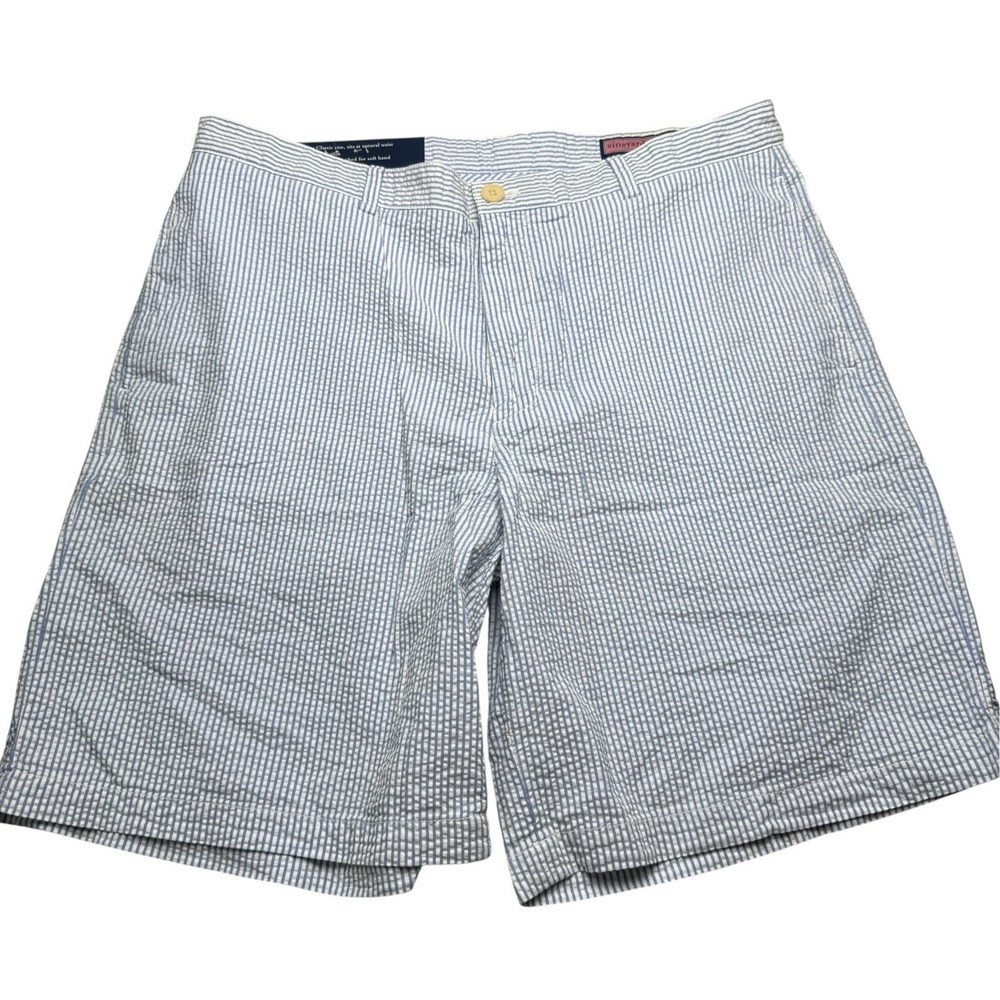 Vineyard Vines Club Short 9" Seersucker Mens 36 Ocean Breeze NWT Preppy Striped